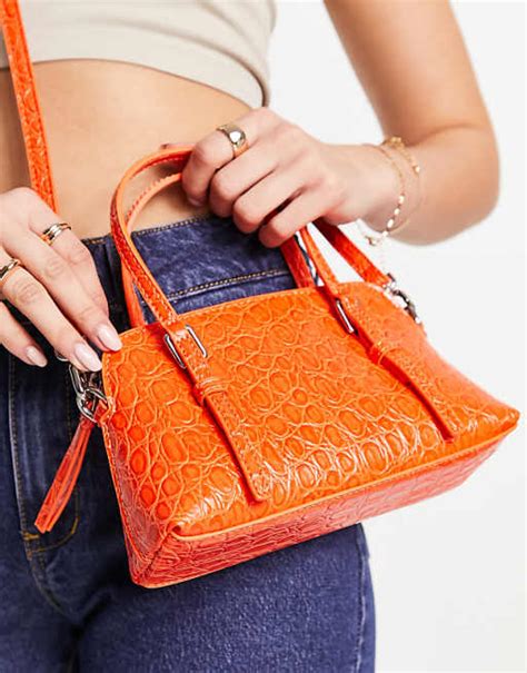 sac mango imitation croco bi matière